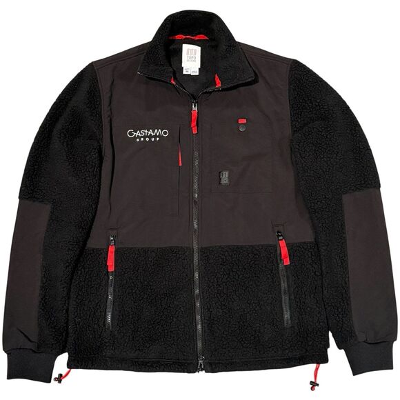 Topo Designs Other - Topo Designs Subalpine Jacket Mens M Black Full Zip Fleece Sherpa Branded Coat
